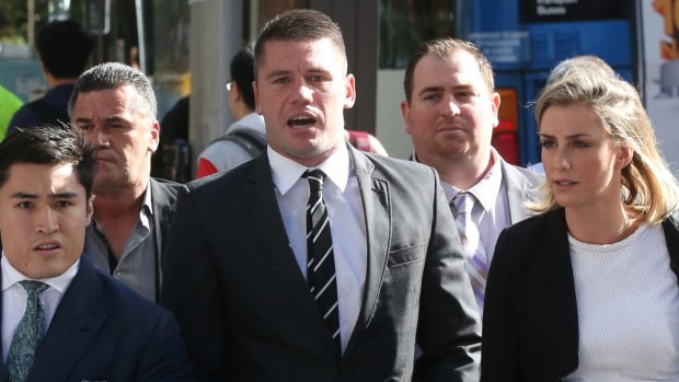 Shaun Kenny-Dowall is accused of assaulting his former girlfriend Jessica Peris.
