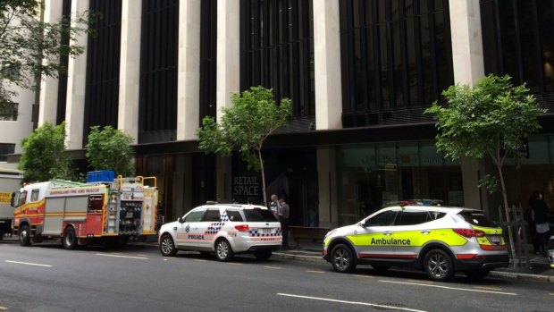 Level eight of a Brisbane City building was evacuated on Tuesday.