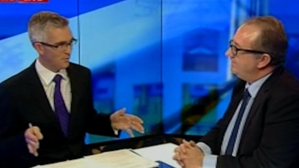 Labor's David Feeney left behind the briefing notes after a car crash interview with Sky's David Speers on Wednesday.