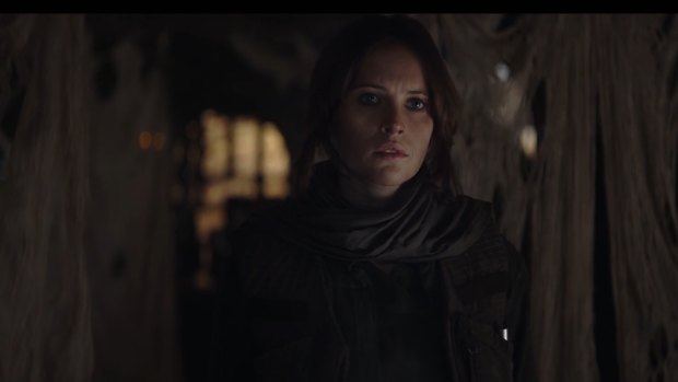 Felicity Jones in </i>Rogue One: A Star Wars Story.</i>