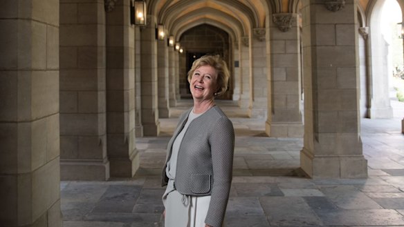 Gillian Triggs at the Law Cloisters, University of Melbourne: "I feel as though I grew up here."