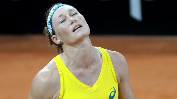 Tough: Australia's Sam Stosur had another day to forget.