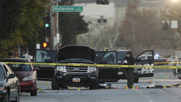 The Black SUV involved in a police shootout with suspects, that shocked a suburban neighbourhood, 