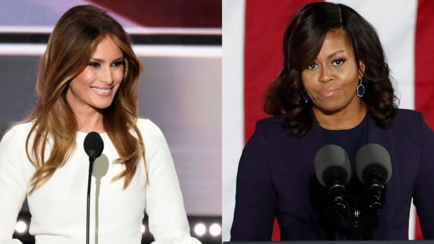 Melania Trump and Michelle Obama met at the White House on Thursday.