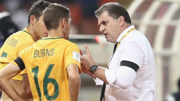 Socceroos coach Ange Postecoglou remains positive after spending time in London keeping an eye on Australian players in Europe.