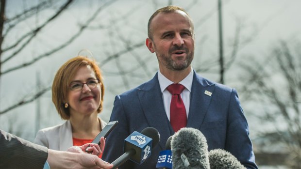 Chief Minister Andrew Barr on Tuesday, after announcing the fuirst balanced budget result in five years.