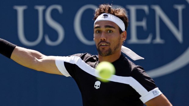 Suspended: Fabio Fognini, of Italy, is out of the US Open after three separate unsportsmanlike incidents.