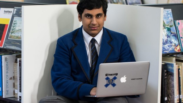 Viney Kumar, 16, from Sydney, has written his own app.