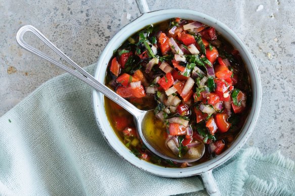 The Blue Ducks' blackened capsicum salsa recipe.