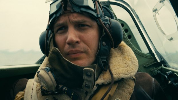 It's all in the eyes: Tom Hardy as a British war pilot. 