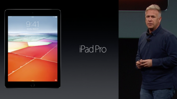 Apple's Phil Schiller talking up the 9.7-inch iPad Pro at the launch event on Tuesday.