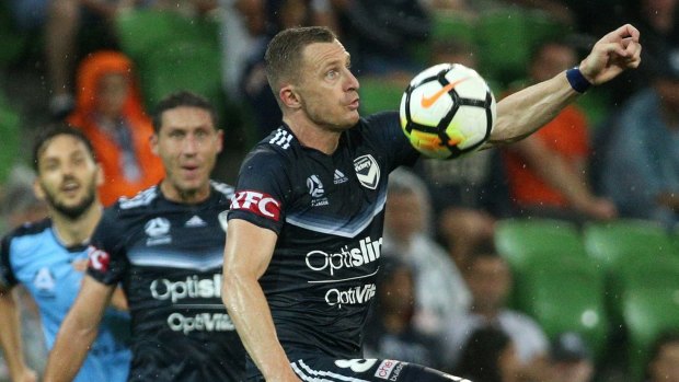 Besart Berisha in action during Victory's loss to Sydney FC.