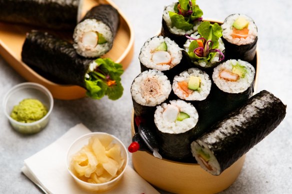 That's how we roll: RecipeTin shares five fillings for sushi hand rolls.