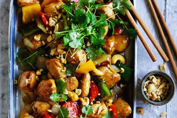 Adam Liaw's chicken with cashew nuts.