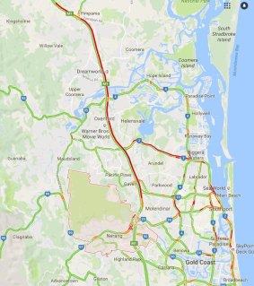 Southbound traffic on the Pacific Motorway is slow after an earlier crash.
