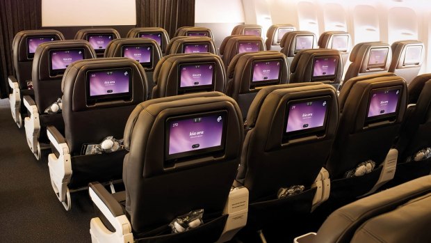 The middle seat is still comfortable in Air New Zealand's premium economy.