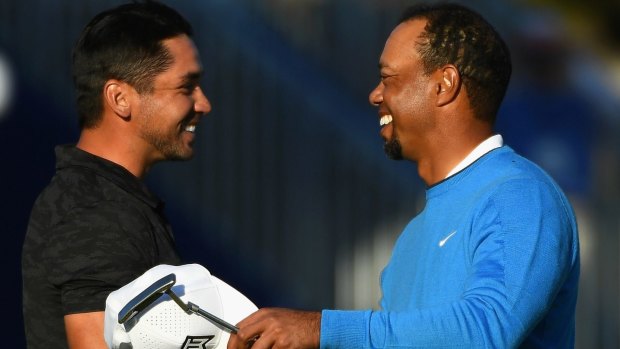 Superstar pairing: Jason Day and Tiger Woods.