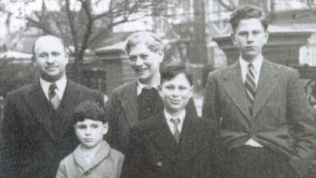 A young Oliver Sacks, second from left, with his family in 1940