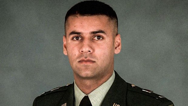 US Army Captain Humayun Khan was killed when he tried to stop two suicide bombers outside his base in Baquabah, Iraq, in June 2004.