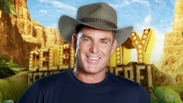 Shane Warne on the set of TV show I'm a Celebrity Get Me Out Of Here.
