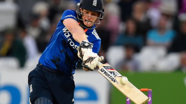 England skipper Eoin Morgan has hit nearly as many sixes in four matches as the entire England team in the World Cup.