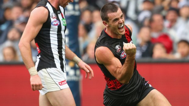 Brent Stanton celebrates a goal.