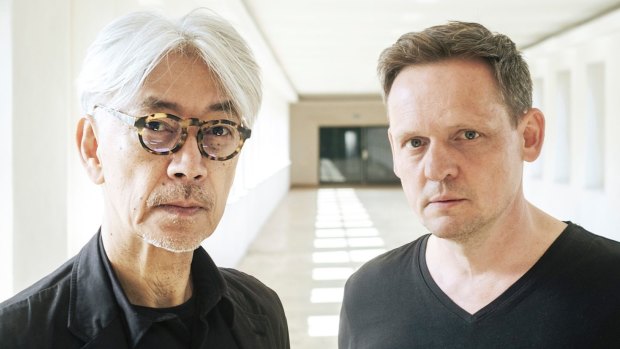 Ryuichi Sakamoto (left) and Carsten Nicolai. 'What connects us both in a very simple way is being curious,' Nicolai says. 