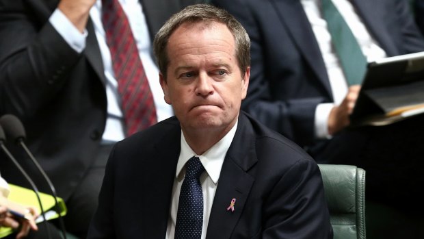 Bill Shorten often wears suits too voluminous for his compact frame.