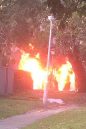 Fire engulfs electrical substation at Matraville. 