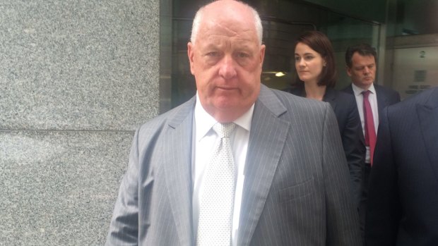 Peter Fitzgerald, pictured leaving the ICAC inquiry. 