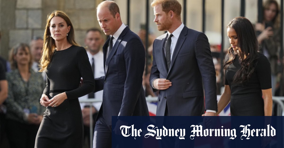 Prince William, Catherine, Harry and Meghan at Windsor