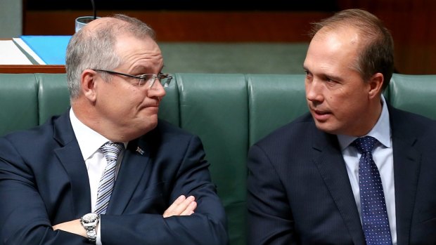 Treasurer Scott Morrison and Minister for Immigration and Border Protection Peter Dutton.