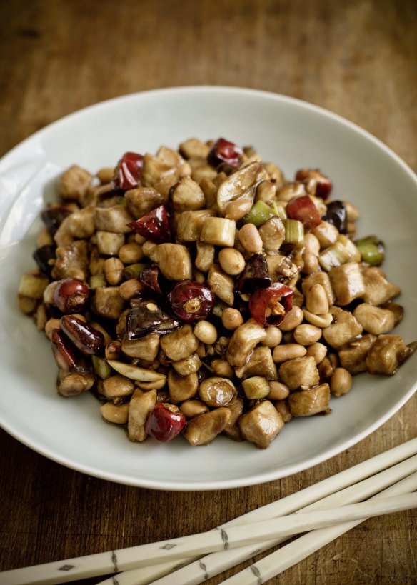 Dunlop's kung pao chicken with peanuts.