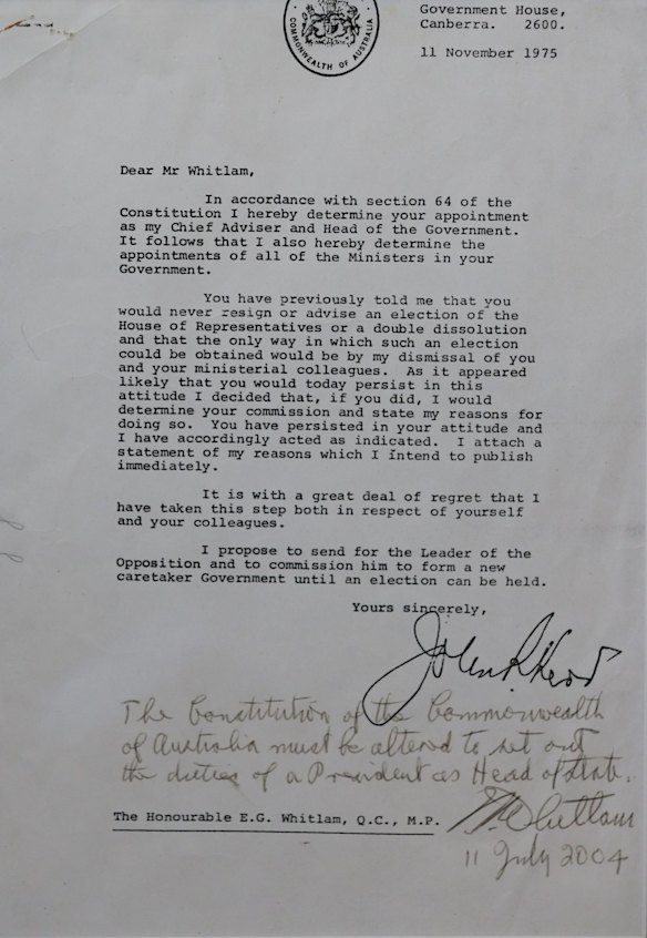 The signed Dismissal letter.