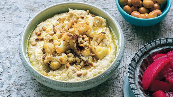 Roasted cauliflower hummus.