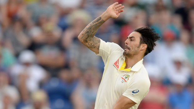 Mitchell Johnson was largely ineffectual on the docile Cardiff wicket.