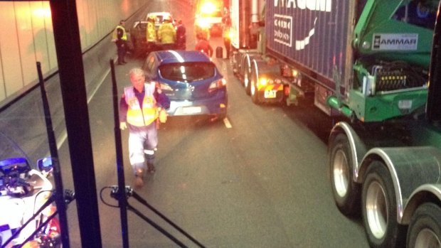 Multi-vehicle crash in the M5 tunnel, Arncliffe.