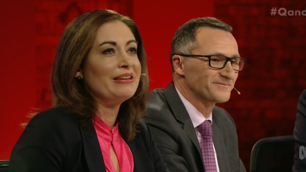 'You do not have the capacity to become the prime minister' ... Labor's Terri Butler (left) did not hold back in her attack on Greens leader Richard Di Natale.
