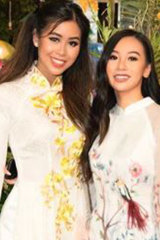 Ashleigh Huynh, right, and Tien "Jacqueline" Nguyen celebrate Lunar New Year in Vietnam. 