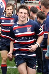 Nick Tooth running out for Eastern Suburbs rugby club.
