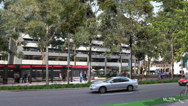 Development application coming: an artist's impression of the Canberra light rail.