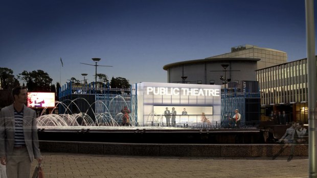 An artist's impression of the Public Theatre at Civic Square.