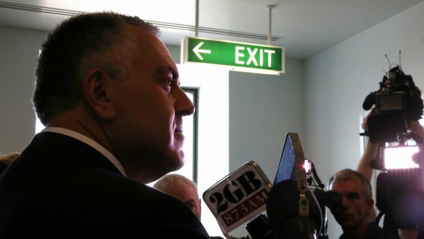 Treasurer Joe Hockey takes questions from the media on Wednesday.