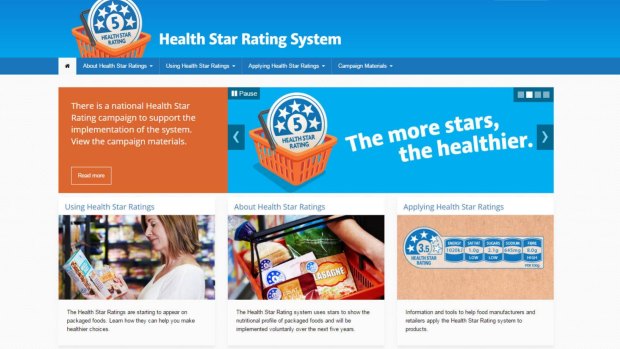 New: The Health Star Rating System website.