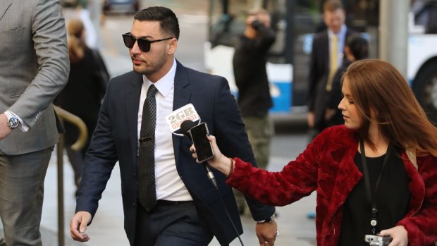 Salim Mehajer  arrives at the Downing Centre Local Court on Wednesday.