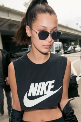 Hadid is known to rock Nike.