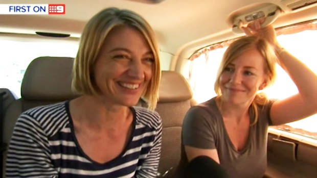Tara Brown and Sally Faulkner after their release from a Beirut jail.