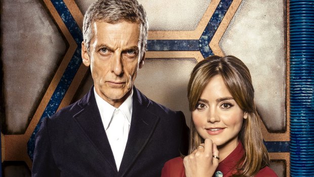 There's a 880-year age gap between the time-travelling Doctor Who (Peter Capaldi) and his companion, Clara (Jenna Coleman).