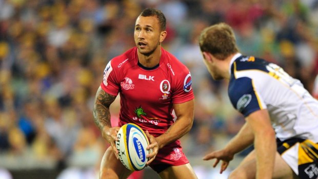 In the wilderness: Reds five-eighth Quade Cooper has been demoted to club rugby.