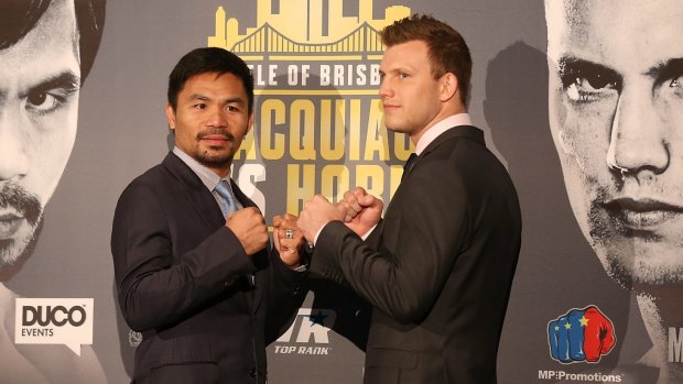 Super fight: Manny Pacquiao is looking to defend his WBO welterweight title against Jeff Horn in July.